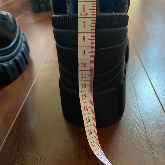 Call It Spring SEREENA High Heel Chunky Vegan Leather Loafers - Black - Picture 8 of 8